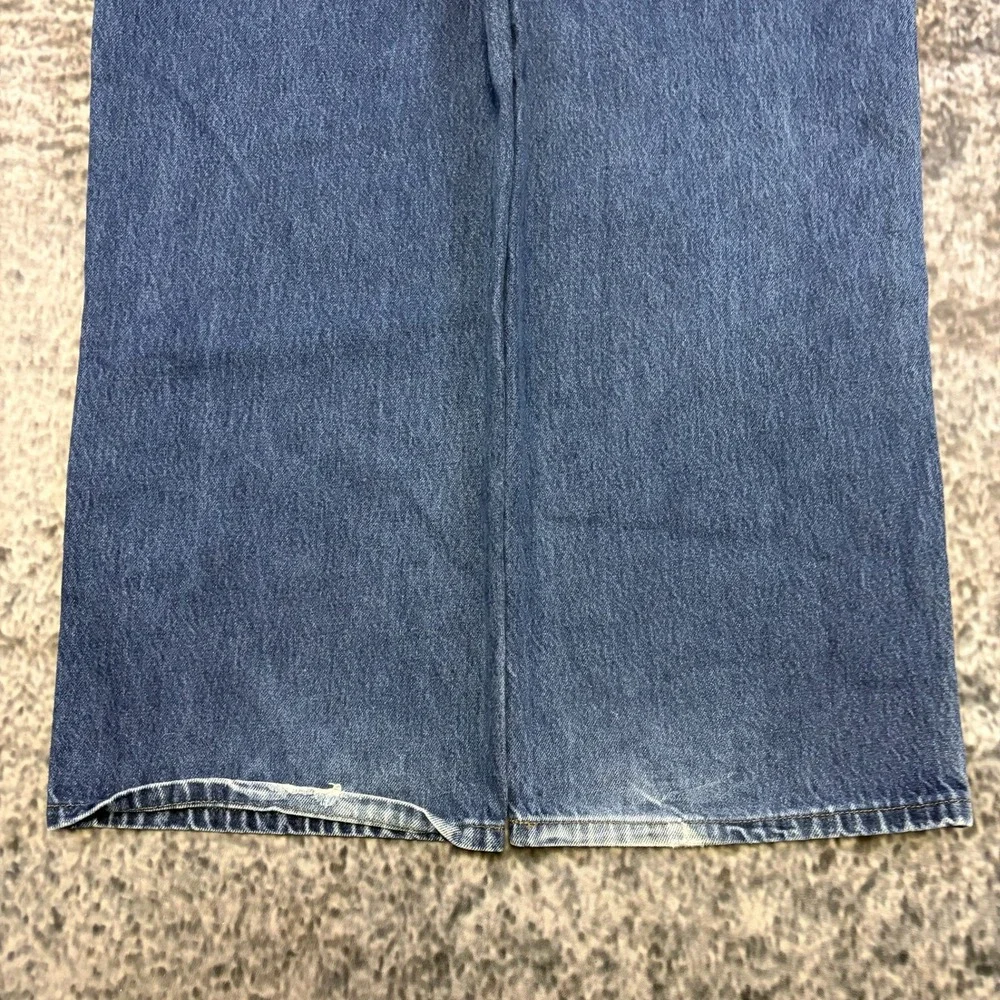 Nautica Cargo Jeans Mens 36x32 Blue Baggy Wide Leg Utility Skater VTG Y2K
